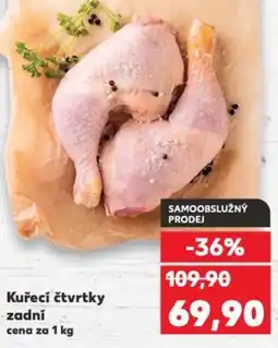 Kaufland Kuřecí čtvrtky zadní nabídka