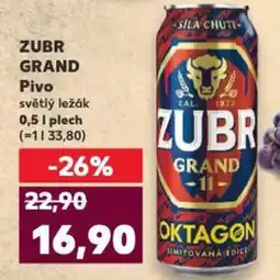 Kaufland ZUBR GRAND Pivo nabídka