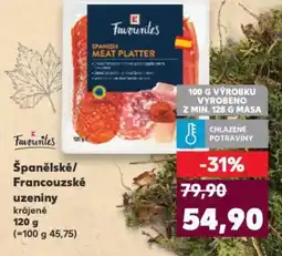 Kaufland Španělské/ Francouzské uzeniny krájené nabídka