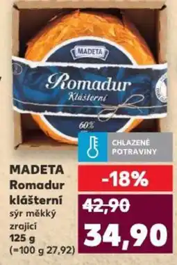 Kaufland MADETA Romadur klášterní sýr měkký zrající nabídka