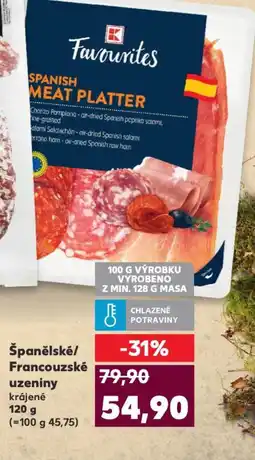 Kaufland Španělské/ Francouzské uzeniny krájené nabídka