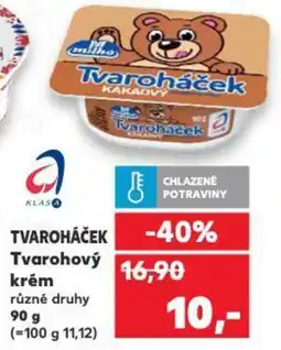 Kaufland TVAROHÁČEK Tvarohový krém nabídka