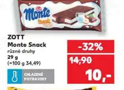 Kaufland ZOTT Monte Snack nabídka