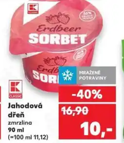 Kaufland Jahodová dřeň zmrzlina nabídka
