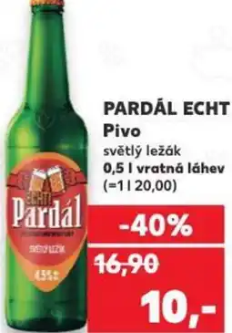 Kaufland PARDÁL ECHT Pivo nabídka