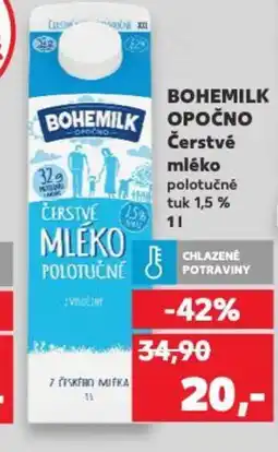 Kaufland BOHEMILK OPOČNO Čerstvé mléko nabídka