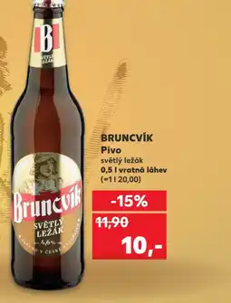 Kaufland BRUNCVÍK Pivo světlý ležák nabídka