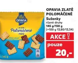 Kaufland OPAVIA ZLATÉ POLOMÁČENÉ Sušenky nabídka