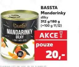 Kaufland BASSTA Mandarinky nabídka