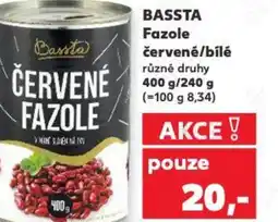 Kaufland BASSTA Fazole červené/bílé nabídka