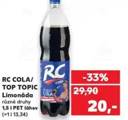Kaufland RC COLA/ TOP TOPIC Limonáda nabídka