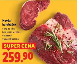 Lidl Hovězí karabáček, cena za 1 kg nabídka