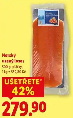 Lidl Norský uzený losos, 500 g nabídka