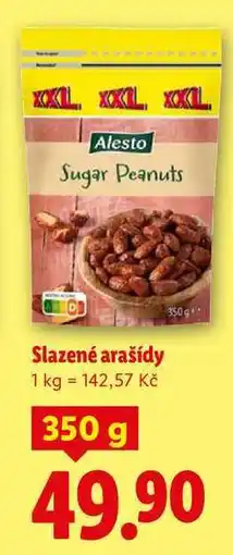 Lidl Slazené arašídy, 350 g nabídka