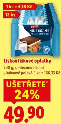 Lidl Lískooříškové oplatky, 300 g nabídka