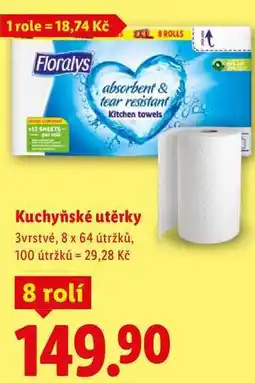 Lidl Kuchyňské utěrky, 8 rolí nabídka