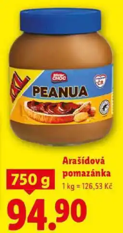 Lidl Arašídová pomazánka, 750 g nabídka