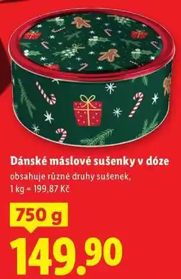 Lidl Dánské máslové sušenky v dóze, 750 g nabídka
