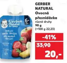 Kaufland GERBER NATURAL Ovocná přesnídávka nabídka