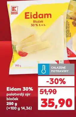Kaufland Eidam 30% nabídka
