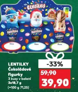 Kaufland LENTILKY Čokoládové figurky nabídka