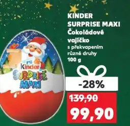 Kaufland KINDER SURPRISE MAXI Čokoládové vajíčko nabídka