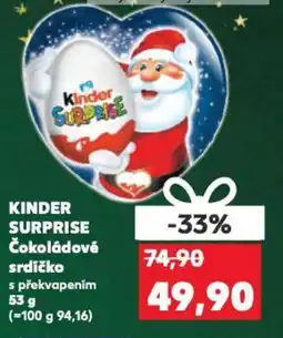 Kaufland KINDER SURPRISE Čokoládové srdíčko nabídka