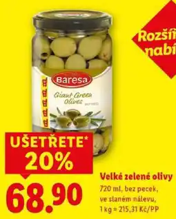 Lidl Velké zelené olivy, 720 ml nabídka
