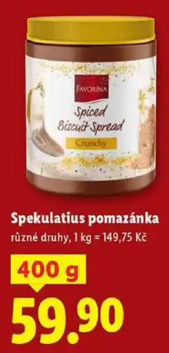 Lidl Spekulatius pomazánka, 400 g nabídka