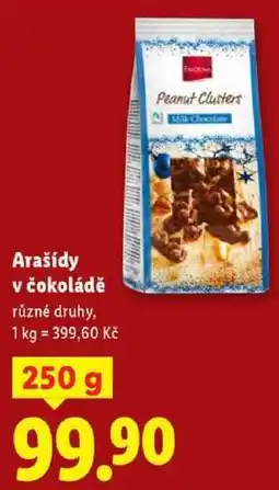 Lidl Arašídy v čokoládě, 250 g nabídka