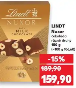 Kaufland LINDT Nuxor čokoláda nabídka