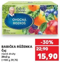 Kaufland BABIČKA RŮŽENKA Čaj nabídka