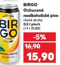 Kaufland BIRGO Ochucené nealkoholické pivo nabídka