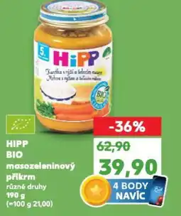 Kaufland HIPP BIO masozeleninový prikrm nabídka