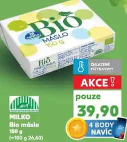 Kaufland MILKO Bio máslo nabídka