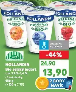 Kaufland HOLLANDIA Bio selský jogurt nabídka
