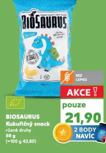 Kaufland BIOSAURUS Kukuřičný snack nabídka