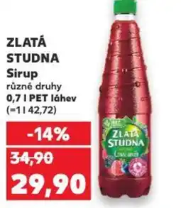 Kaufland ZLATÁ STUDNA Sirup nabídka