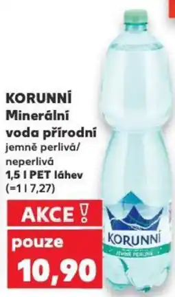 Kaufland KORUNNÍ Minerální voda přírodní nabídka