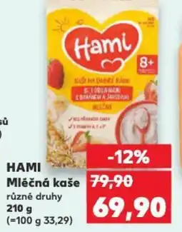 Kaufland HAMI Mléčná kaše nabídka