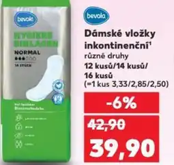 Kaufland Bevola Dámské vložky inkontinenční¹ nabídka