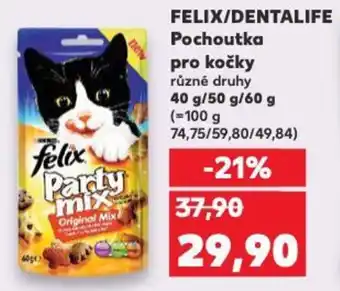 Kaufland FELIX/DENTALIFE Pochoutka pro kočky nabídka