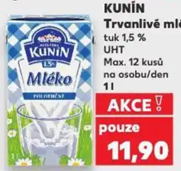 Kaufland KUNIN Trvanlivé mléko nabídka