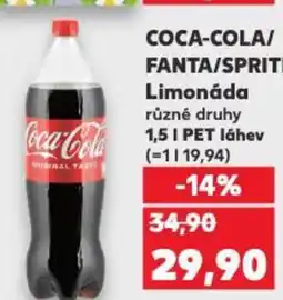 Kaufland COCA-COLA/ FANTA/SPRITE Limonáda nabídka