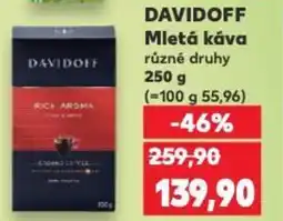 Kaufland DAVIDOFF Mletá káva nabídka