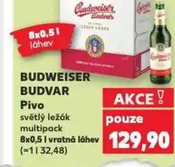 Kaufland BUDWEISER BUDVAR Pivo nabídka