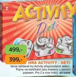 Dráčik Hra activity - děti nabídka