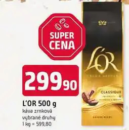 Trefa L'OR 500 g káva zrnková vybrané druhy nabídka