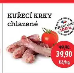 RABBIT řeznictví KUŘECÍ KRKY chlazené 1kg nabídka