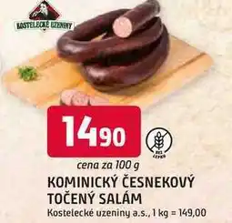 Trefa KOMINICKÝ ČESNEKOVÝ TOČENÝ SALÁM 100g nabídka